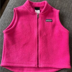 Patagonia Kids Bright Pink Fleece Vest